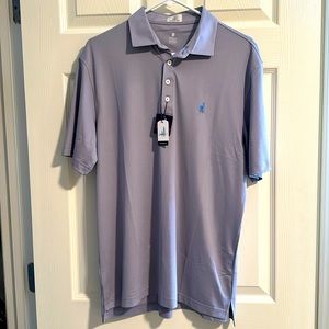 Jonnie O Men’s Medium Smokey violet performance gold shirt